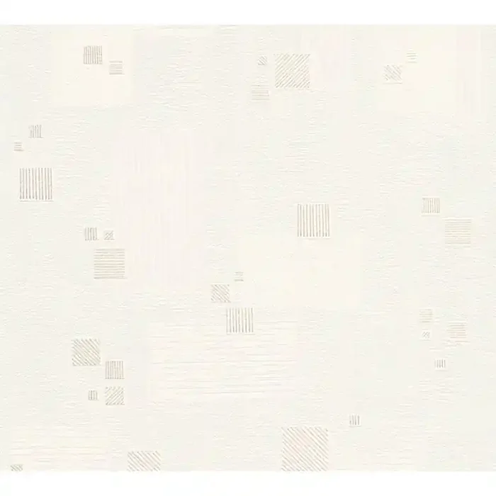 A.S. Création Vliestapete New Look Mustertapete Glitzereffekt metallic, weiß