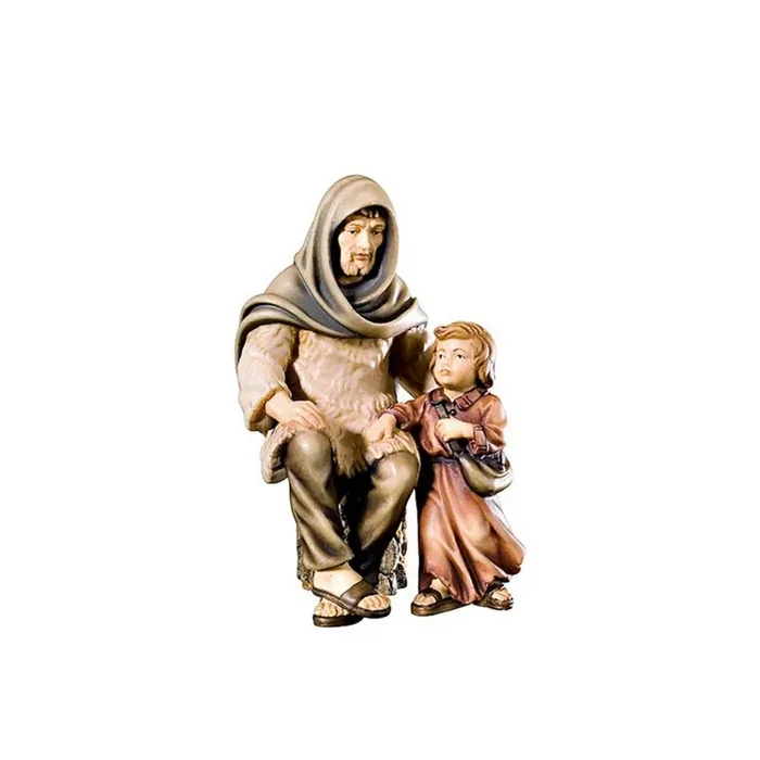 A-Shepherd sitting with girl