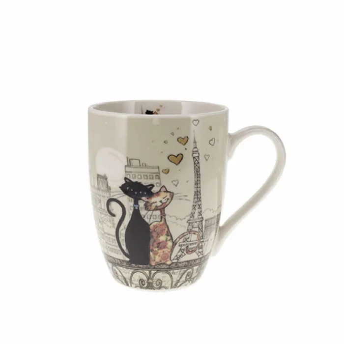 Abgerundete Tasse + Schachtel Kiub Art Paris Amoureux [Größe 340 ml]