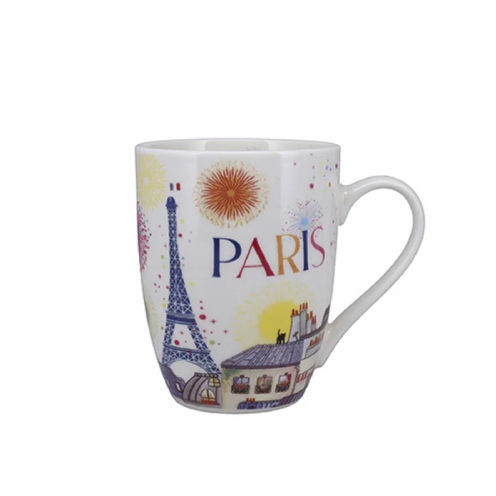 Abgerundete Tasse + Schachtel Kiub Paris En Fête [Größe 340 ml]