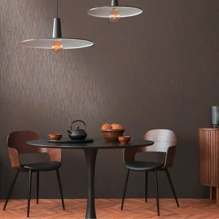 Abstrakte Strukturtapete Braun-Grau – Modernes Vlies-Design