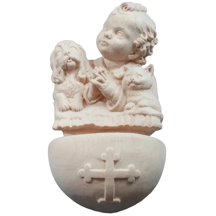 Acquasantiera-bambino – colorato – 16 cm