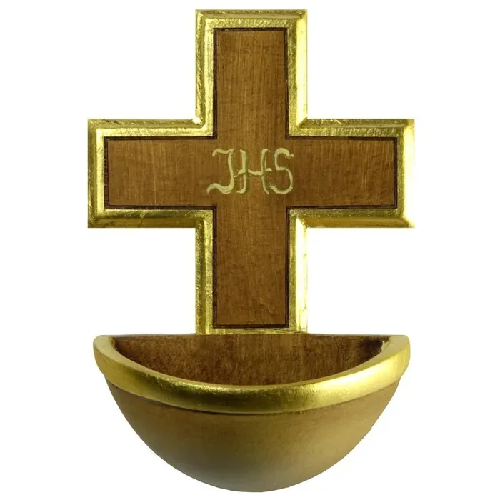 Acquasantiera con croce