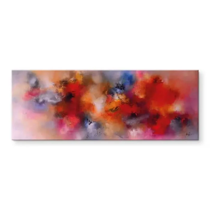 Acrylglasbild Abstrakte Farbexplosion – Fedrau – Panorama