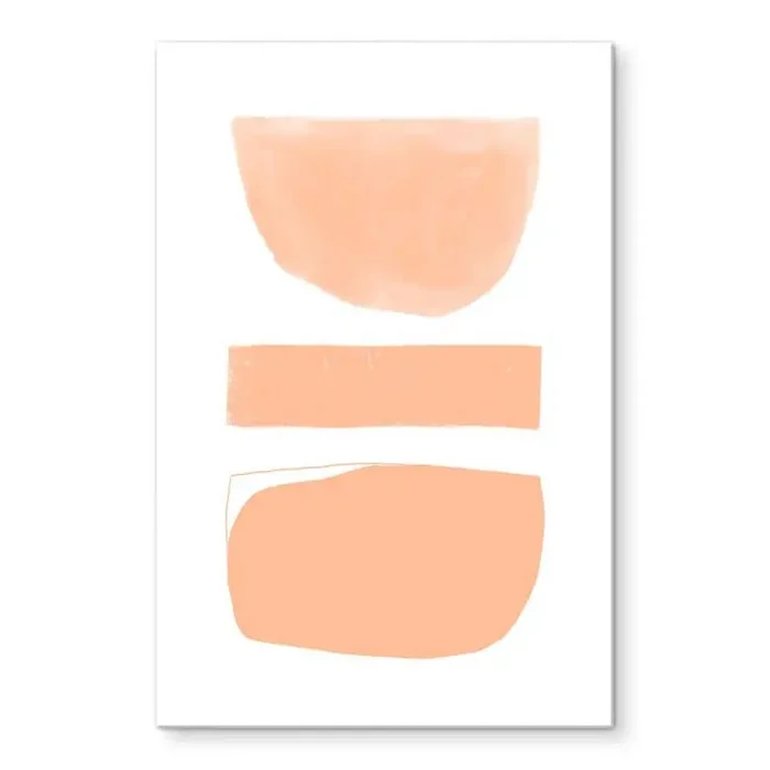 Acrylglasbild Abstrakte Formen in Pfirsichfarben – uplusmestudio