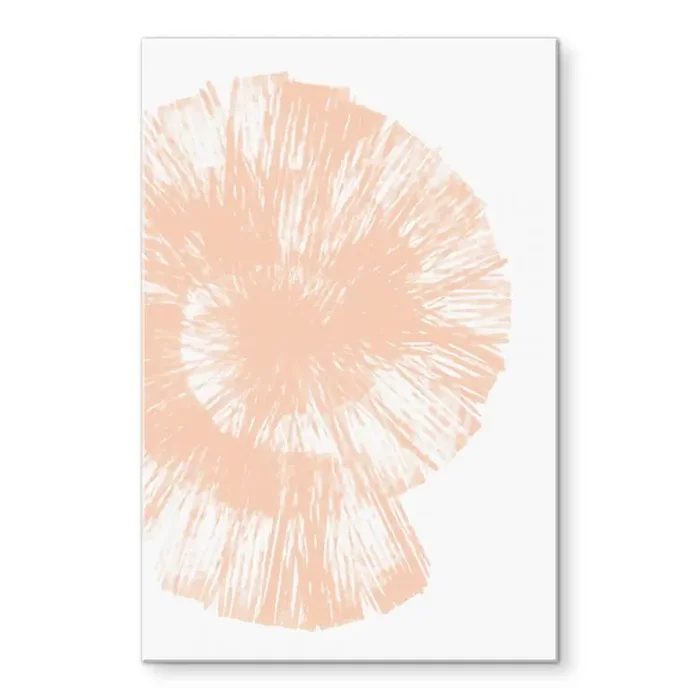 Acrylglasbild Abstrakte Muschel in Pfirsichfarben Peach Fuzz – Martina