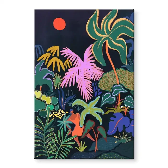 Acrylglasbild Arty Guava – Exotik im Dunkeln der Nacht