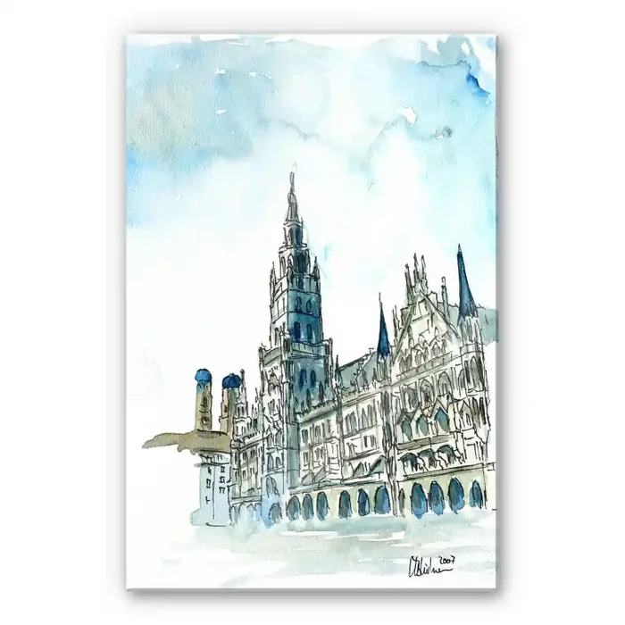 Acrylglasbild Bleichner – Münchener Rathaus