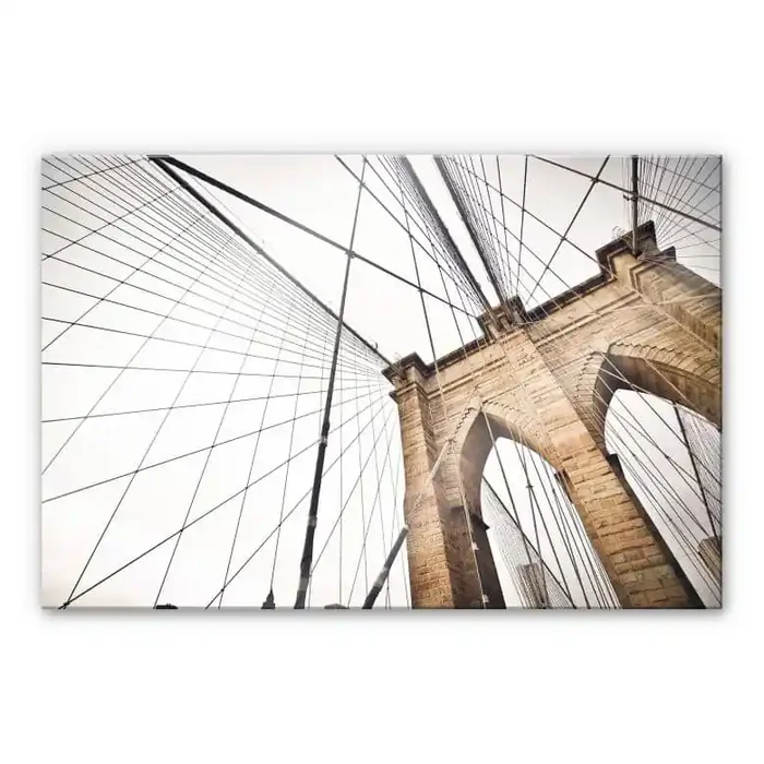 Acrylglasbild Brooklyn Bridge – Perspektive 02