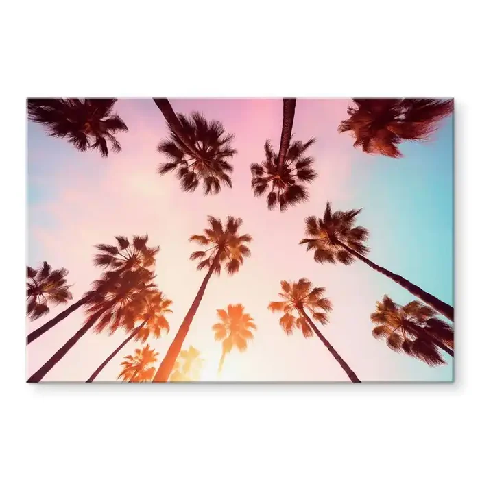 Acrylglasbild California Dreaming mit Palmen-Blick – Hugonnard