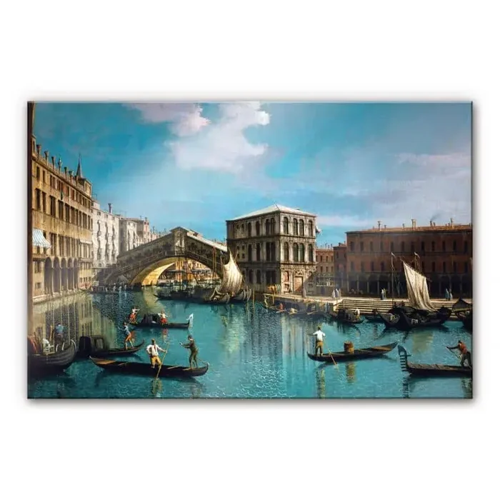Acrylglasbild Canaletto – Die Rialtobrücke in Venedig