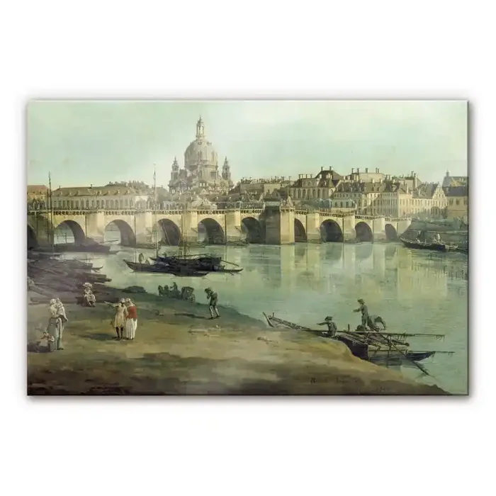Acrylglasbild Canaletto – Dresden vom rechten Elbufer
