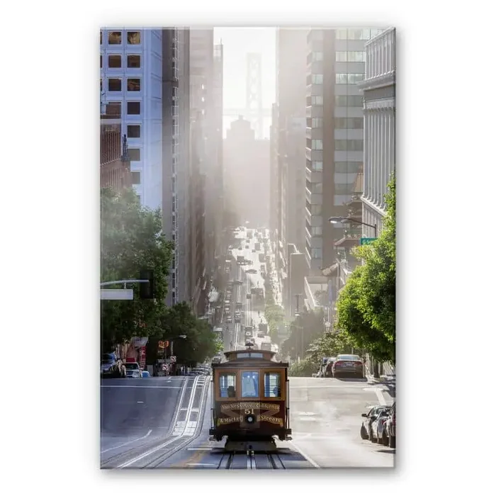 Acrylglasbild Colombo – Cable Car in San Francisco