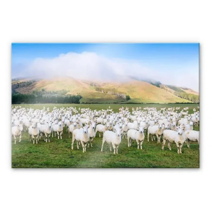Acrylglasbild Colombo – Die Schafherde