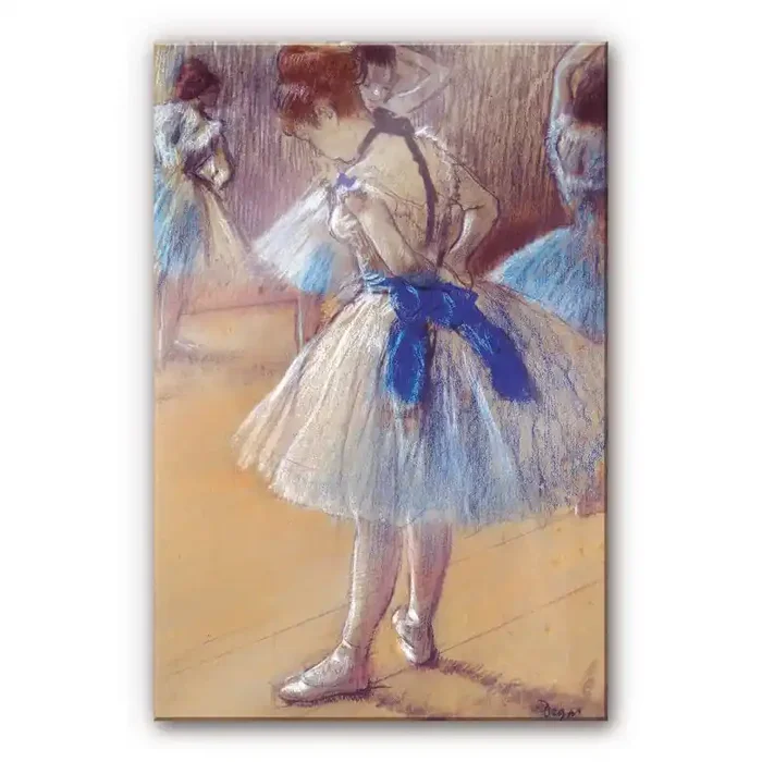 Acrylglasbild Degas – Tänzerin beim Binden der Sc