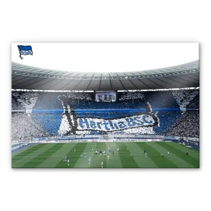 Acrylglasbild Hertha BSC – Spielstart im Stadion