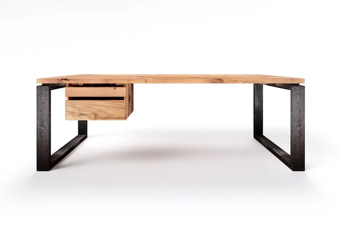 Alte Eiche Schreibtisch massiv Vardo