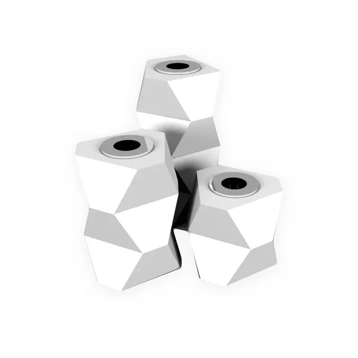 Aluminium-Kerzenständer TRE GRAZIE von Luca Dalla Villa – Dreier-Set