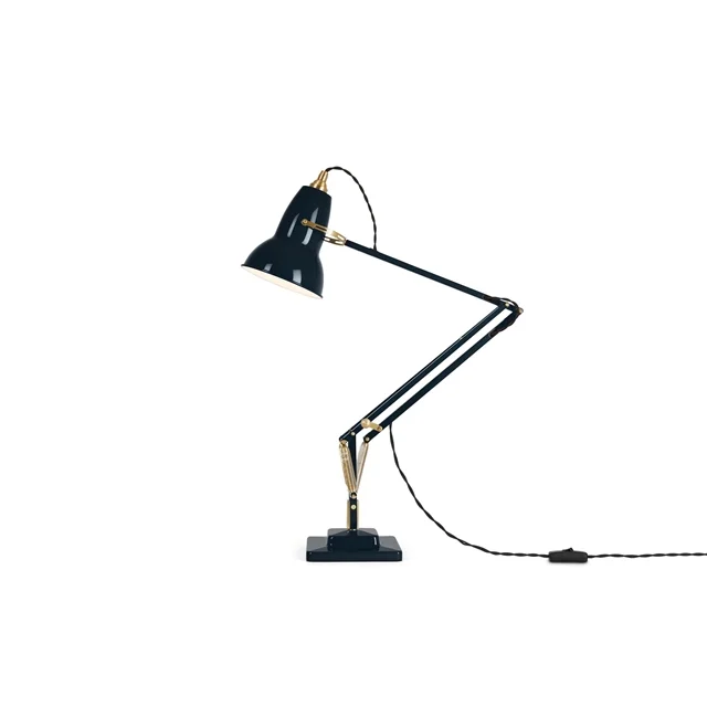 Anglepoise Original 1227 Tischlampe Messing/ Tintenblau