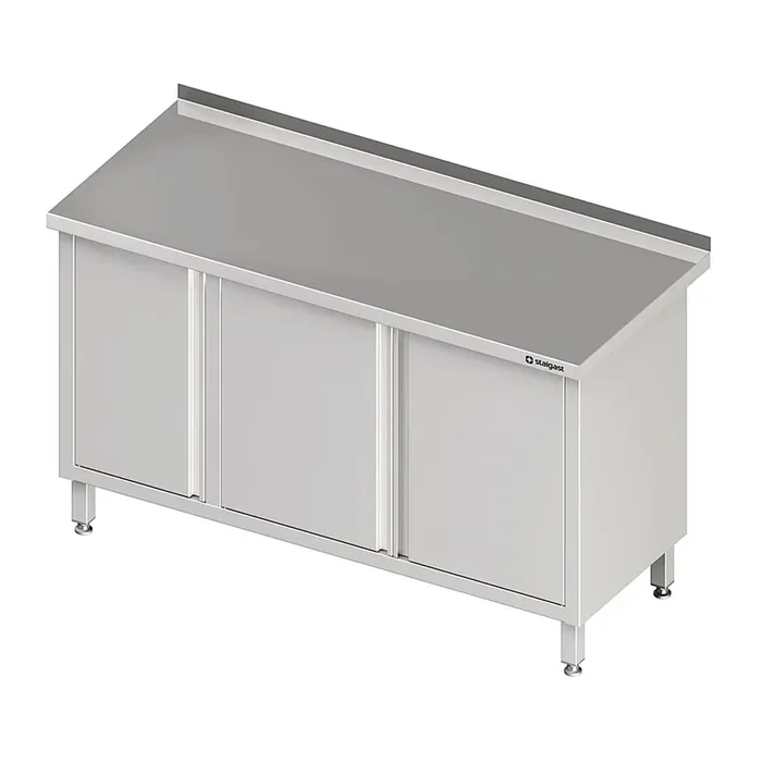 Arbeitsschrank mit Flügeltüren 1700x700x850 mm, mit Aufkantung, verschweißt