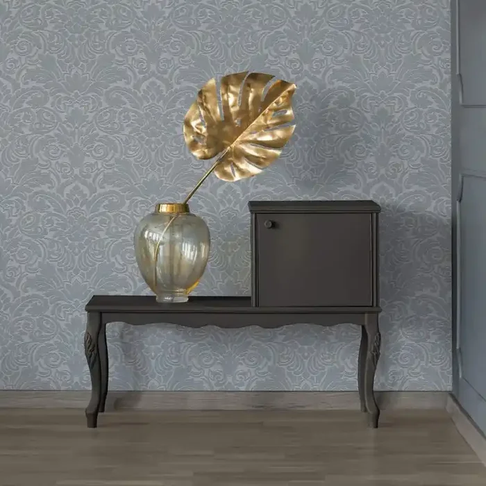 Architects Paper Vliestapete Castello Barocktapete mit Ornamenten in Echtflock grau, metallic