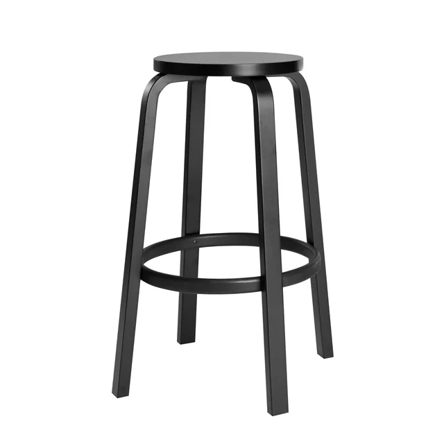 artek 64 Barhocker H75 cm Schwarz