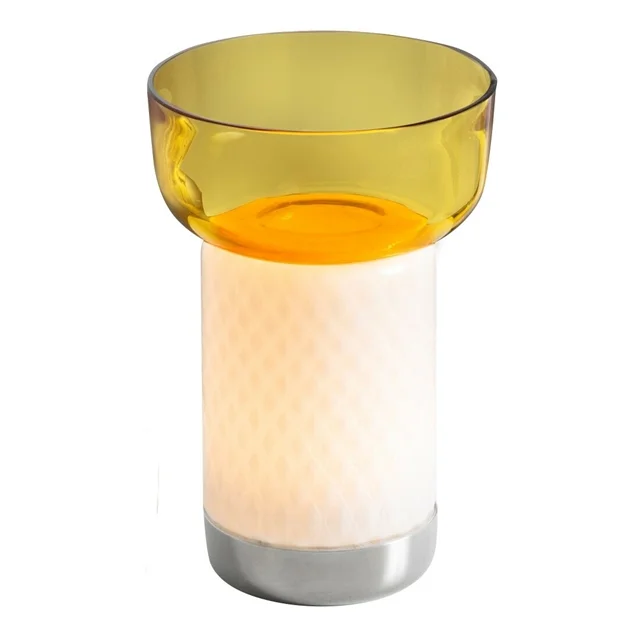 Artemide Bontá Tragbare Lampe Topaz mit Glasschale