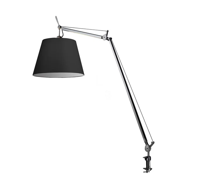 Artemide Tolomeo Mega Tischlampe Schwarzer Stoff Entworfen von De Lucchi-Fassina