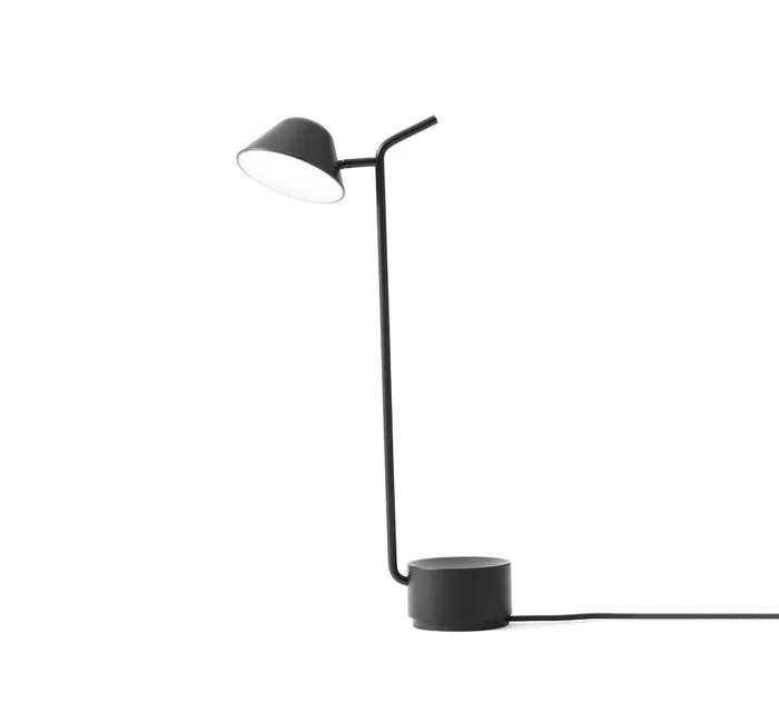 Audo Copenhagen Peek Schwarze Tischlampe Entworfen von Jonas Wagell