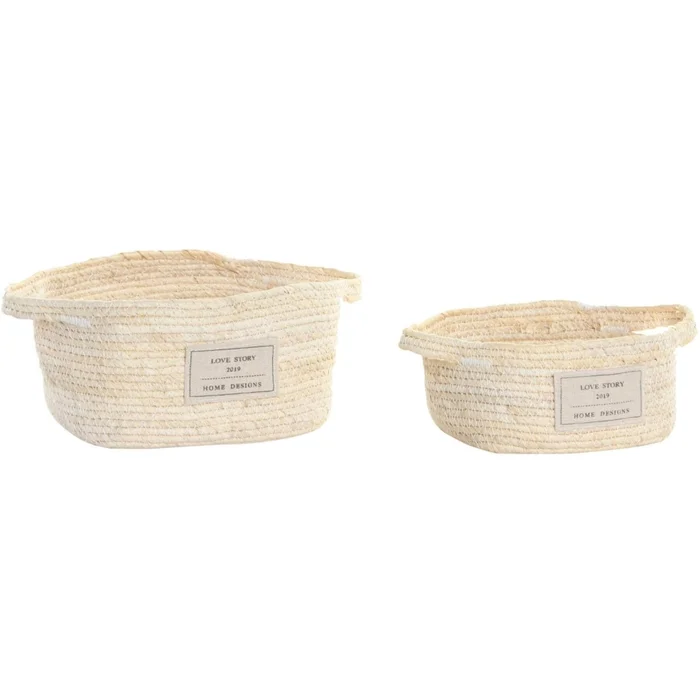 Aufbewahrungskörbe Baumwollfaser Genérico (x2) [Größe 22x29x12 cm]