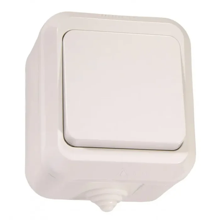 Aufputzausschalter IP44 weiß 250V/10A