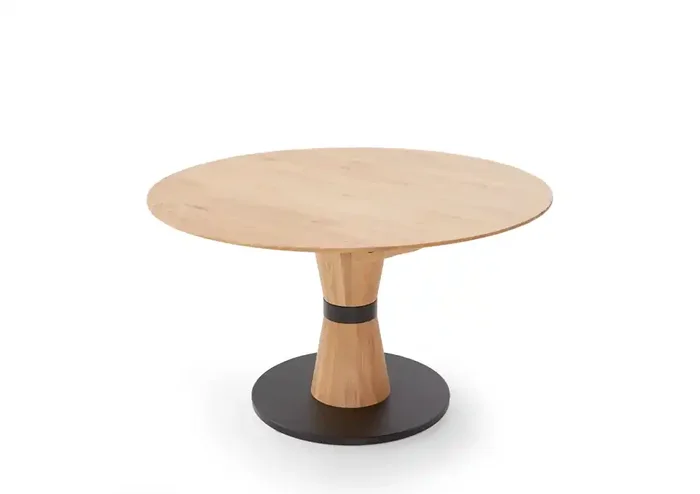 Auszihtisch RONDA Wildeiche massiv mit schweizer Kante