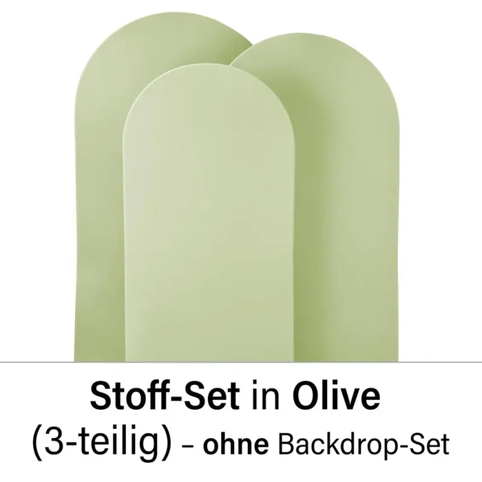 Backdrop-Set + Stoff-Set – Pfirsich & Olive (9-teilig)
