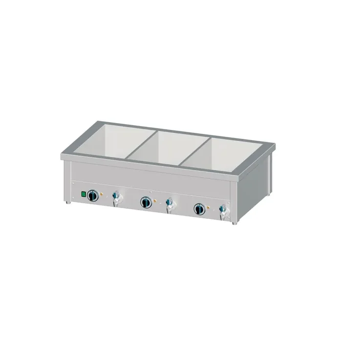 Bain-Marie Tischgerät mit separaten Becken 1410 x 600 x 310 mm für 4 GN1 Behälter