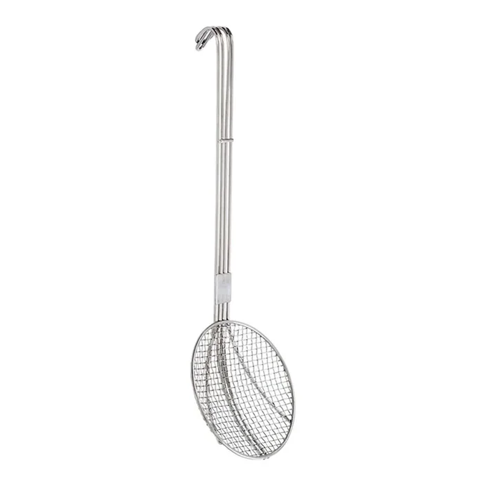 Baking / deep-frying spoon made of chrome steel, Ø 20 cm, handle length 59 cm