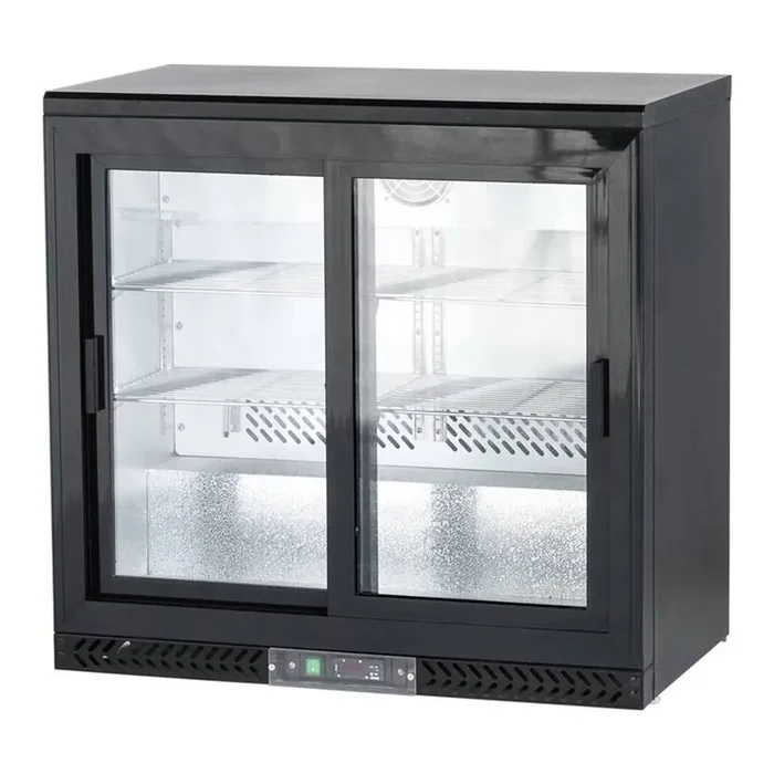 Bar display cooler, 202 liters, two sliding doors, 900 x 535 x 870 mm (WxDxH)