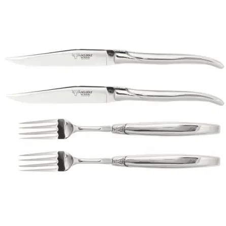 Besteckset 4 Stücke Edelstahl, Blank