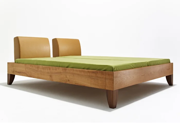 Bett Mamma Lederkopfteil geteilt