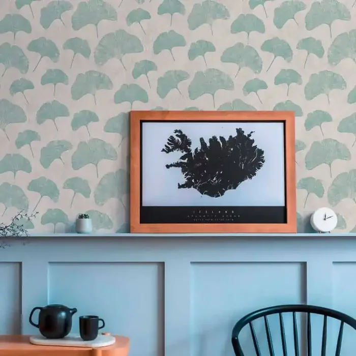 Blättertapete Weiß Grau – Florale Tapete – Vliestapete Wohnzimmer Schlafzimmer Büro