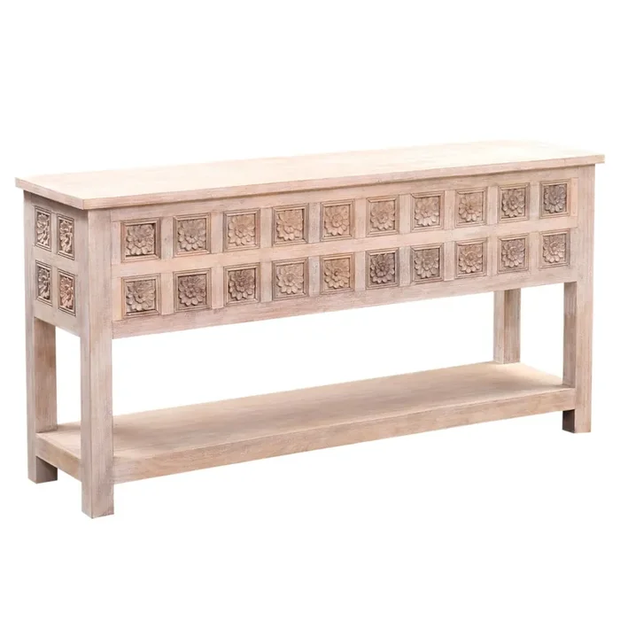 Boho Deko Konsole Anrichte Kabira Beige 150cm