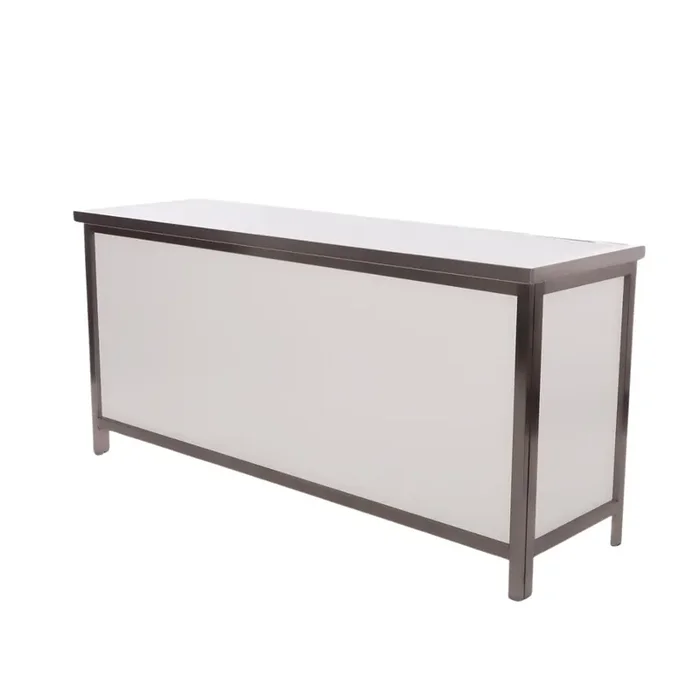 Brauerei Klapptheke mit Edelstahluntergestell & Oberfläche, Tiefgezogen, Ledergenarbt in 2000×600 /2000x700mm