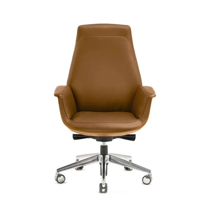 Bürodrehstuhl mit Rollen DOWNTOWN EXECUTIVE von Jean-Marie Massaud für Poltrona Frau – Braun