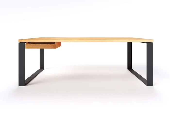 Chef Schreibtisch modern massive Eiche astfrei Horik 15