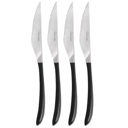 Contour Noir V Black Steak Knife 4-pack