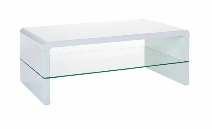 Couchtisch mit Glas-Ablageplatte Carol