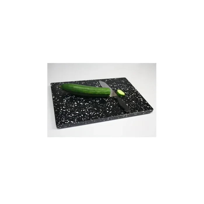 Cutting board black / white 31 x 28 cm