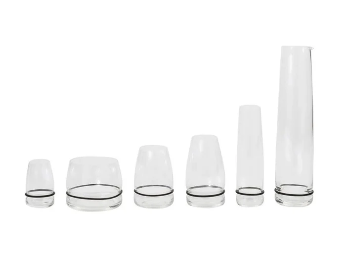 Danese Milano Ovio Gläser und Karaffe Entworfen von Achille Castiglioni