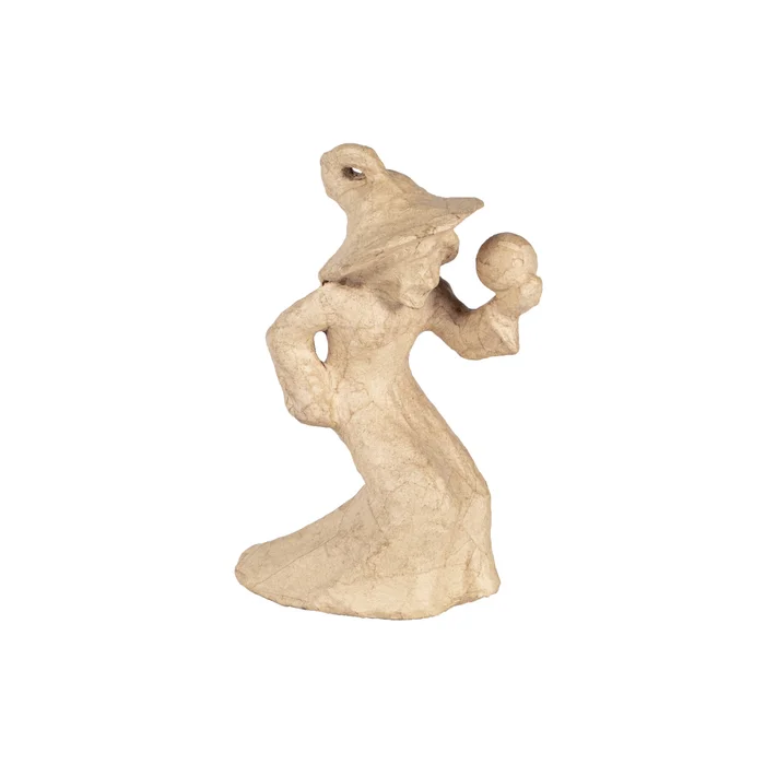 Dekoratives Objekt Hexe mit Kristallkugel Décopatch [Größe 15x8x20 cm]