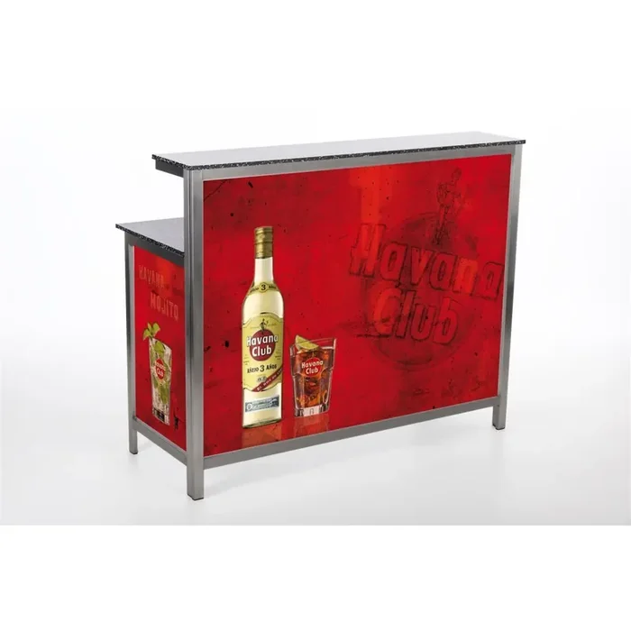 Digital front print long drink counter 1.25 m front & sides