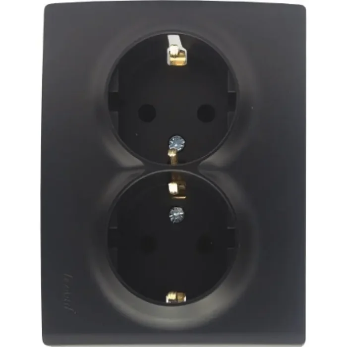 Doppelsteckdose KARINA schwarz 250V/16A